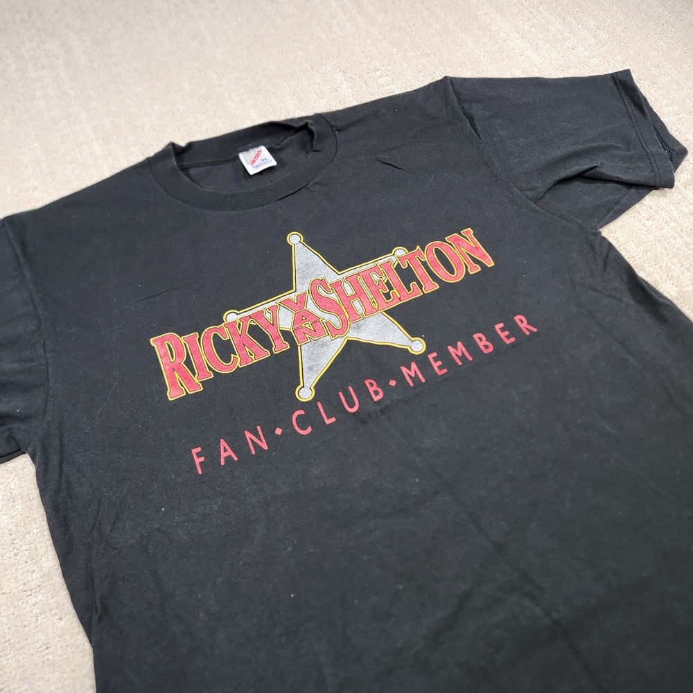 Vintage Ricky Van Shelton Shirt Adult XL Fan Club Entertainment Band Tee Music